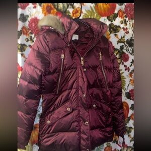 Michael Michael Kors Women's Faux-Fur Trim Hooded Down Puffer Coat,